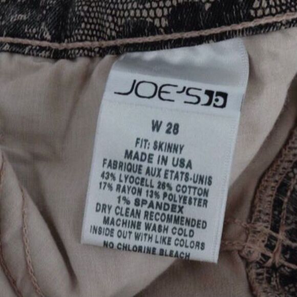 Joes Jeans Black and Blush Chantilly Lace Jeans N0015 - Picture 5 of 8